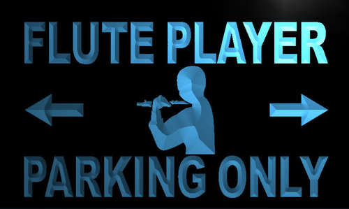 Flute Player Parking Only Neon Light Sign